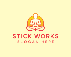 Yoga Meditation Wellness logo design