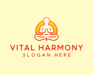 Yoga Meditation Wellness logo design