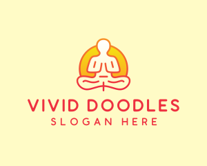 Yoga Meditation Wellness logo design