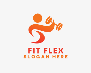 Fitness Dumbbell Gym logo design