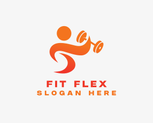 Fitness Dumbbell Gym logo design