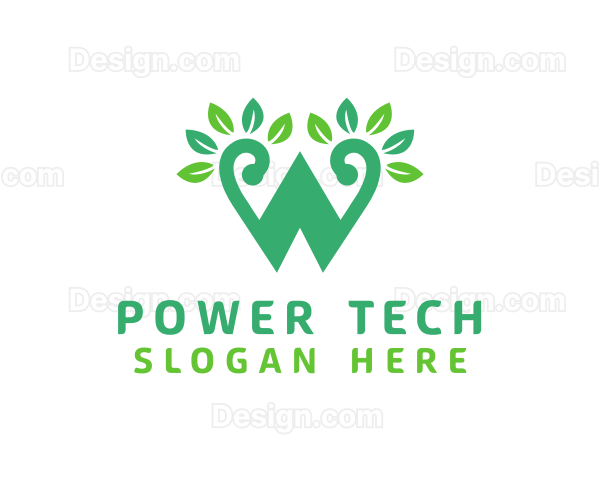 Green W Letter Logo