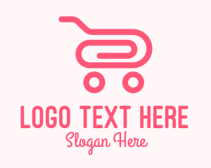 Pink Paper Clip Cart logo