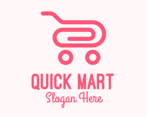Pink Paper Clip Cart logo