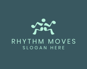 Musical Note Dancing Man logo