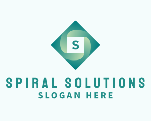 Gradient Spiral Diamond Business logo design