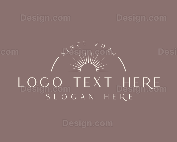 Minimalist Sun Ray Boutique Logo