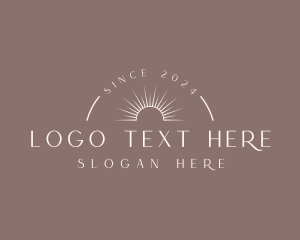 Minimalist Sun Ray Boutique logo