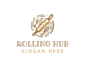 Rolling Pin Baking Tools logo design