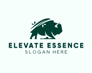 Eco Bison Wild Animal logo