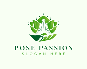 Human Hand Yoga  logo design