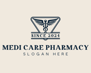 Caduceus Pharmacist Doctor logo design