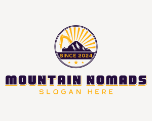 Mountain Drill Excavator logo design