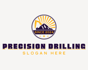 Mountain Drill Excavator logo design