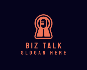 Talk Radio Podcast Mic logo design