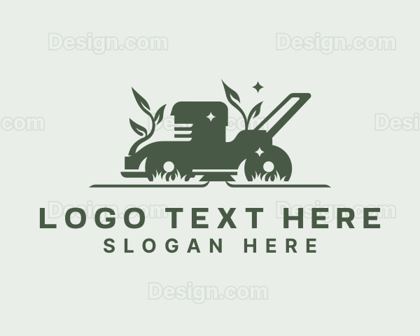 Lawn Mower Yard Cleaning Logo