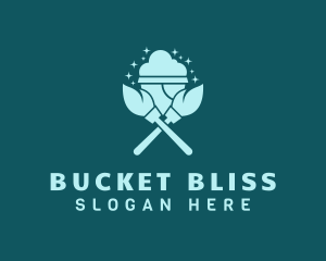 Mop & Bucket Cleaning logo design