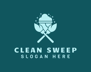 Mop & Bucket Cleaning logo design