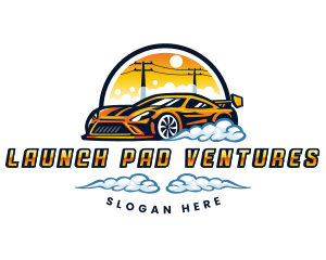 Automobile Car Wash  Detailing logo design