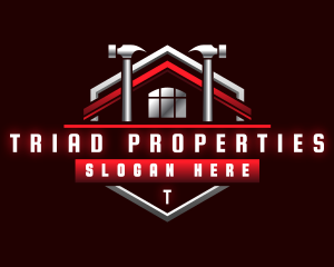 Roof Construction Property logo design