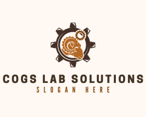 Industrial Cog Ram logo design