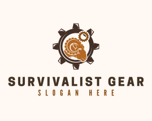 Industrial Cog Ram logo design