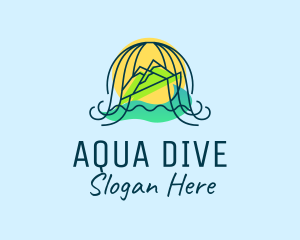 Ocean Mountain Travel logo design