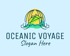 Ocean Mountain Travel logo design