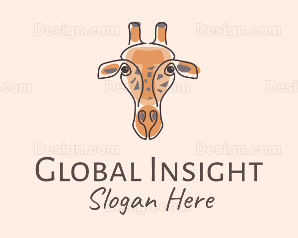 Giraffe Head Safari Logo