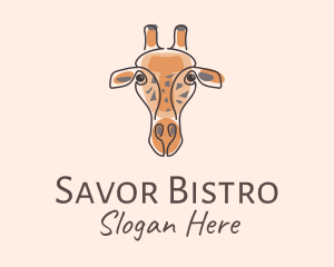 Giraffe Head Safari Logo