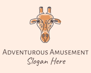 Giraffe Head Safari logo design