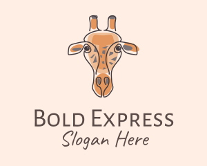 Giraffe Head Safari logo design