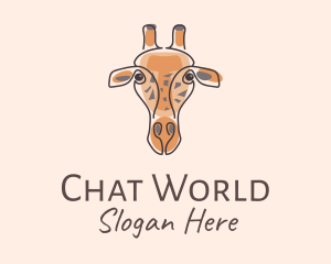 Giraffe Head Safari logo design