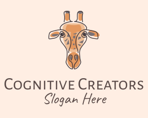 Giraffe Head Safari logo design