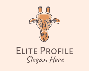 Giraffe Head Safari logo design