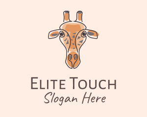 Giraffe Head Safari logo design