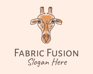 Giraffe Head Safari logo design