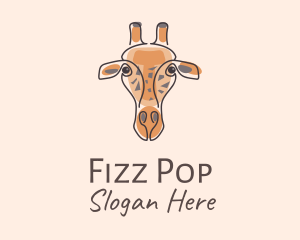 Giraffe Head Safari logo design