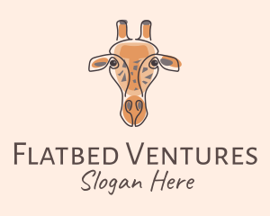 Giraffe Head Safari logo design