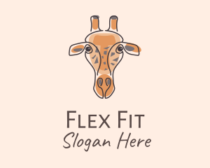 Giraffe Head Safari logo design