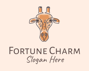 Giraffe Head Safari logo design