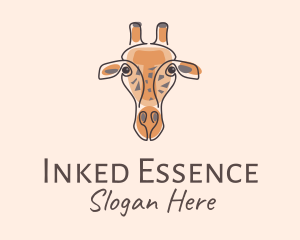 Giraffe Head Safari logo design