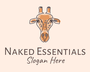 Giraffe Head Safari logo design