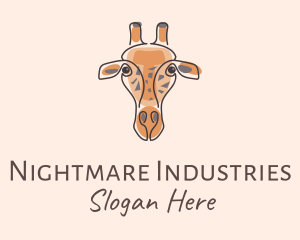 Giraffe Head Safari logo design