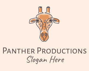 Giraffe Head Safari logo design