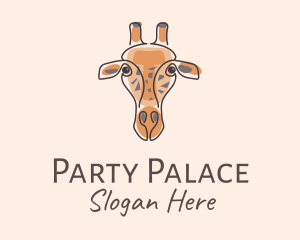 Giraffe Head Safari logo design