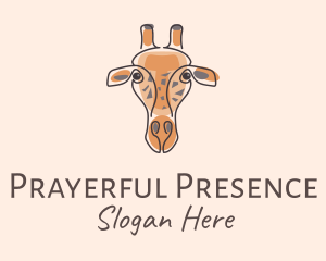 Giraffe Head Safari logo design