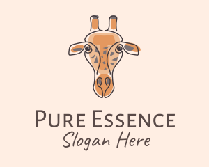 Giraffe Head Safari logo design