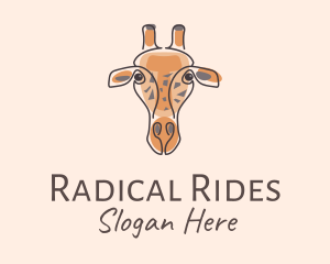 Giraffe Head Safari logo design