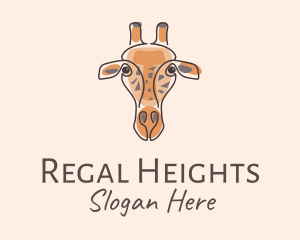 Giraffe Head Safari logo design